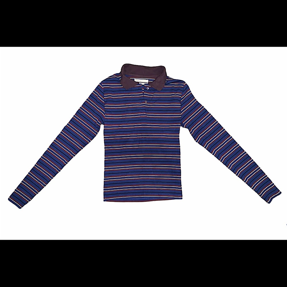 Striped collared shirt